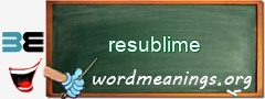 WordMeaning blackboard for resublime